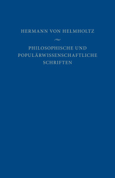 Philosophische und populärwissenschaftliche Schriften Philosophische und populärwissenschaftliche Schriften
