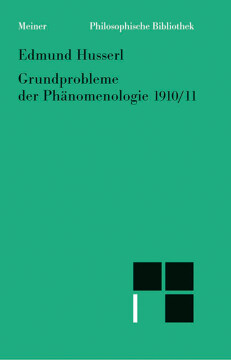 Grundprobleme der Phänomenologie (1910/1911)