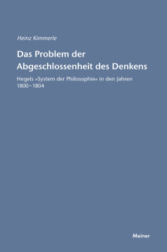 Das Problem der Abgeschlossenheit des Denkens Das Problem der Abgeschlossenheit des Denkens