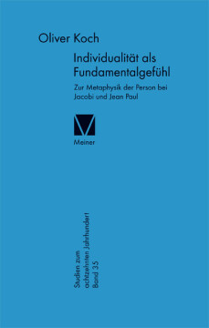 Individualität als Fundamentalgefühl Individualität als Fundamentalgefühl