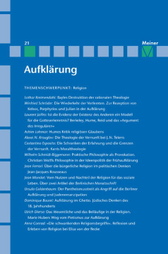 Aufklärung, Band 21: Religion Aufklärung, Band 21: Religion
