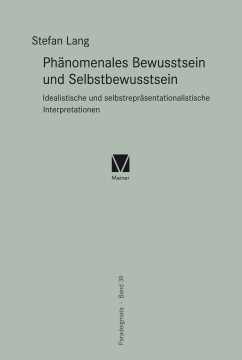 Phänomenales Bewusstsein und Selbstbewusstsein Phänomenales Bewusstsein und Selbstbewusstsein