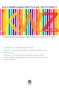Kulturwissenschaftliche Zeitschrift 1/2023