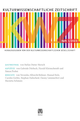 Kulturwissenschaftliche Zeitschrift 1/2023