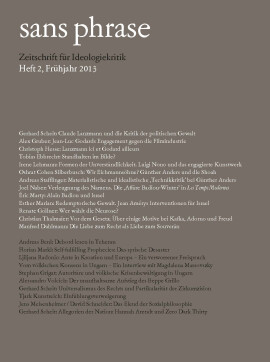 sans phrase: Zeitschrift für Ideologiekritik; Heft 2, Frühjahr 2013