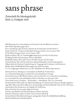 sans phrase: Zeitschrift für Ideologiekritik; Heft 12, Frühjahr 2018