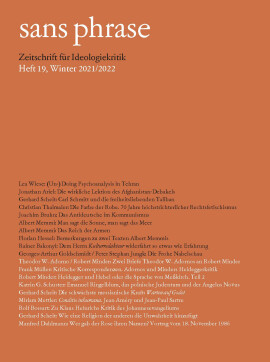 sans phrase: Zeitschrift für Ideologiekritik; Heft 19, Winter 2021/22