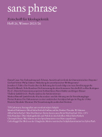 sans phrase. Zeitschrift für Ideologiekritik