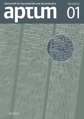 Aptum, Zeitschrift für Sprachkritik und Sprachkultur
