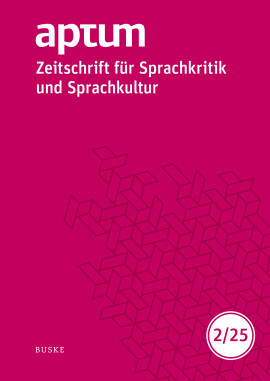 Aptum. Zeitschrift für Sprachkritik und Sprachkultur