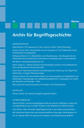 Archiv für Begriffsgeschichte. Band 49