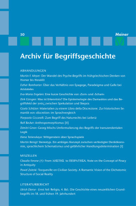 Archiv für Begriffsgeschichte. Band 50