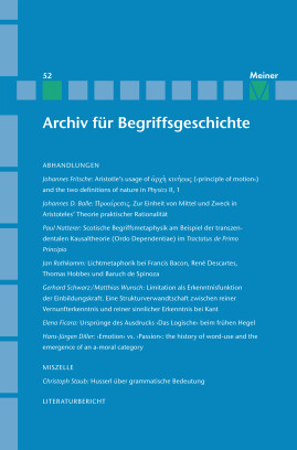 Archiv für Begriffsgeschichte. Band 52
