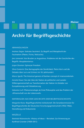 Archiv für Begriffsgeschichte. Band 53
