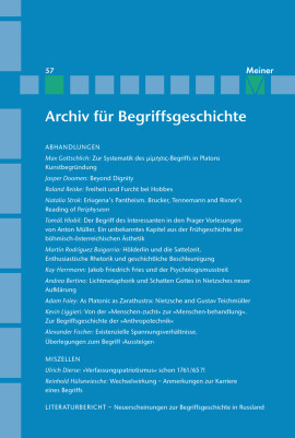 Archiv für Begriffsgeschichte. Band 57