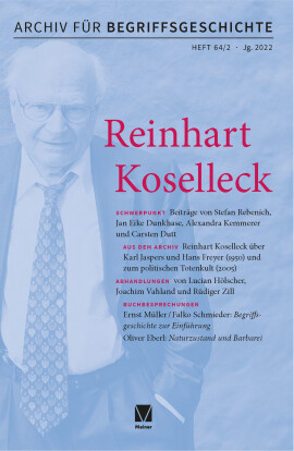 Archiv für Begriffsgeschichte. Band 64,2: Schwerpunkt Reinhart Koselleck