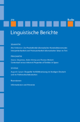 Linguistische Berichte Heft 216