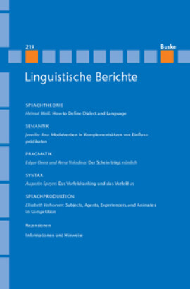 Linguistische Berichte Heft 219