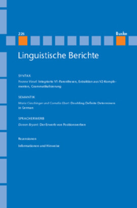 Linguistische Berichte Heft 226