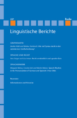 Linguistische Berichte Heft 227