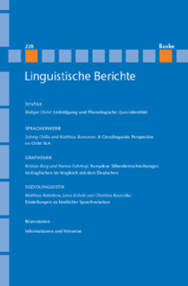 Linguistische Berichte Heft 228