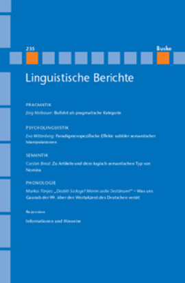 Linguistische Berichte Heft 235