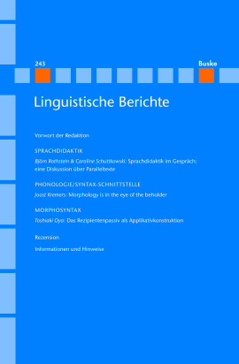 Linguistische Berichte Heft 243
