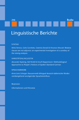Linguistische Berichte Heft 246