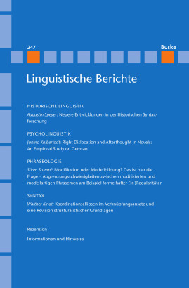 Linguistische Berichte Heft 247