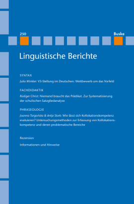 Linguistische Berichte Heft 250