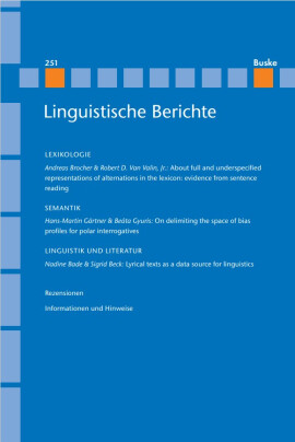 Linguistische Berichte Heft 251