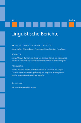 Linguistische Berichte Heft 252