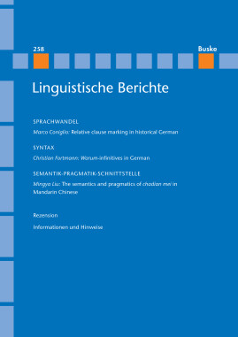 Linguistische Berichte Heft 258