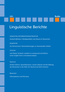 Linguistische Berichte Heft 259