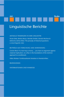 Linguistische Berichte Heft 269