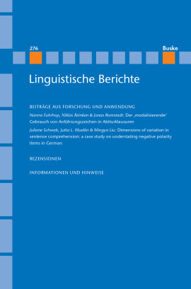 Linguistische Berichte 276