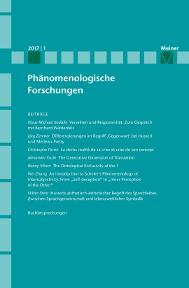 Phänomenologische Forschungen 2017-1