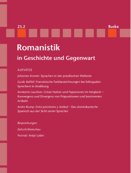 Romanistik in Geschichte und Gegenwart 23,2