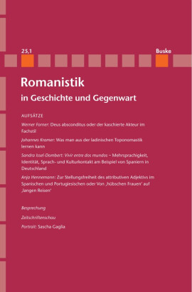Romanistik in Geschichte und Gegenwart 25,1