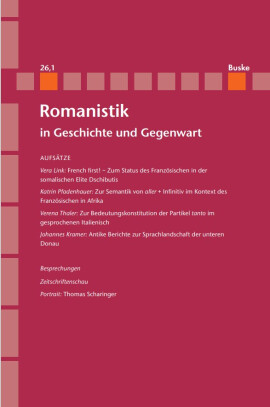 Romanistik in Geschichte und Gegenwart 26,1
