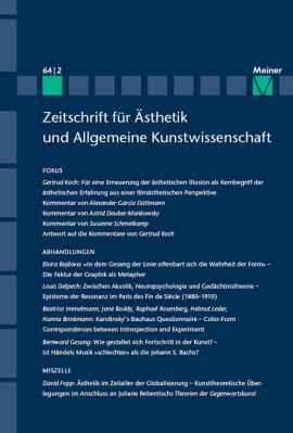 Zeitschrift für Ästhetik und Allgemeine Kunstwissenschaft Band 64. Heft 2