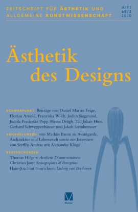Zeitschrift für Ästhetik und Allgemeine Kunstwissenschaft Band 65. Heft 2: Theorie des Designs