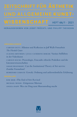 Zeitschrift für Ästhetik und Allgemeine Kunstwissenschaft Band 66. Heft 1