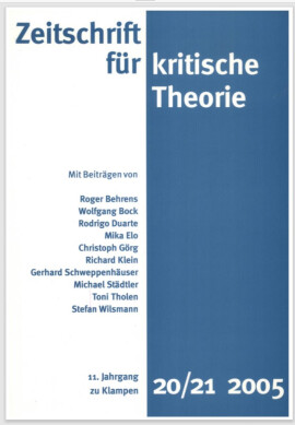 Zeitschrift für kritische Theorie, Heft 20/21: 11. Jahrgang (2005)