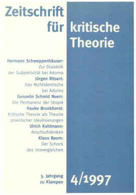 Zeitschrift für kritische Theorie, Heft 4: 3. Jahrgang (1997)