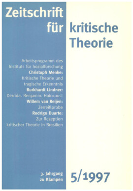 Zeitschrift für kritische Theorie, Heft 6: 4. Jahrgang (1998)