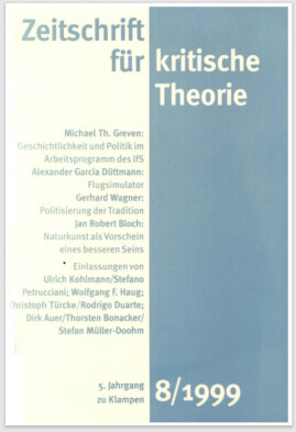 Zeitschrift für kritische Theorie, Heft 8: 5. Jahrgang (1999)