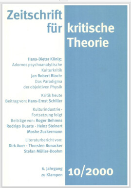 Zeitschrift für kritische Theorie, Heft 10: 6. Jahrgang (2000)