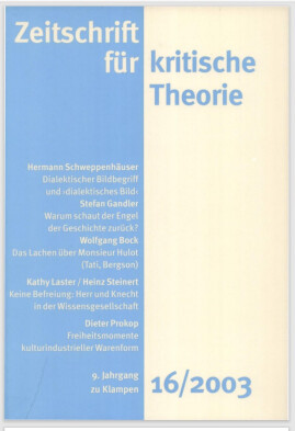 Zeitschrift für kritische Theorie, Heft 16: 9. Jahrgang (2003)