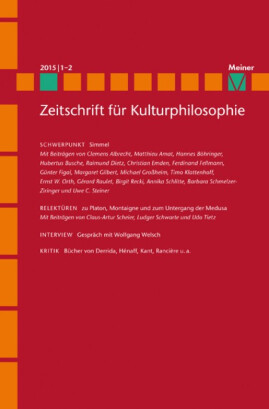 Zeitschrift für Kulturphilosophie 2015/1-2: Simmel